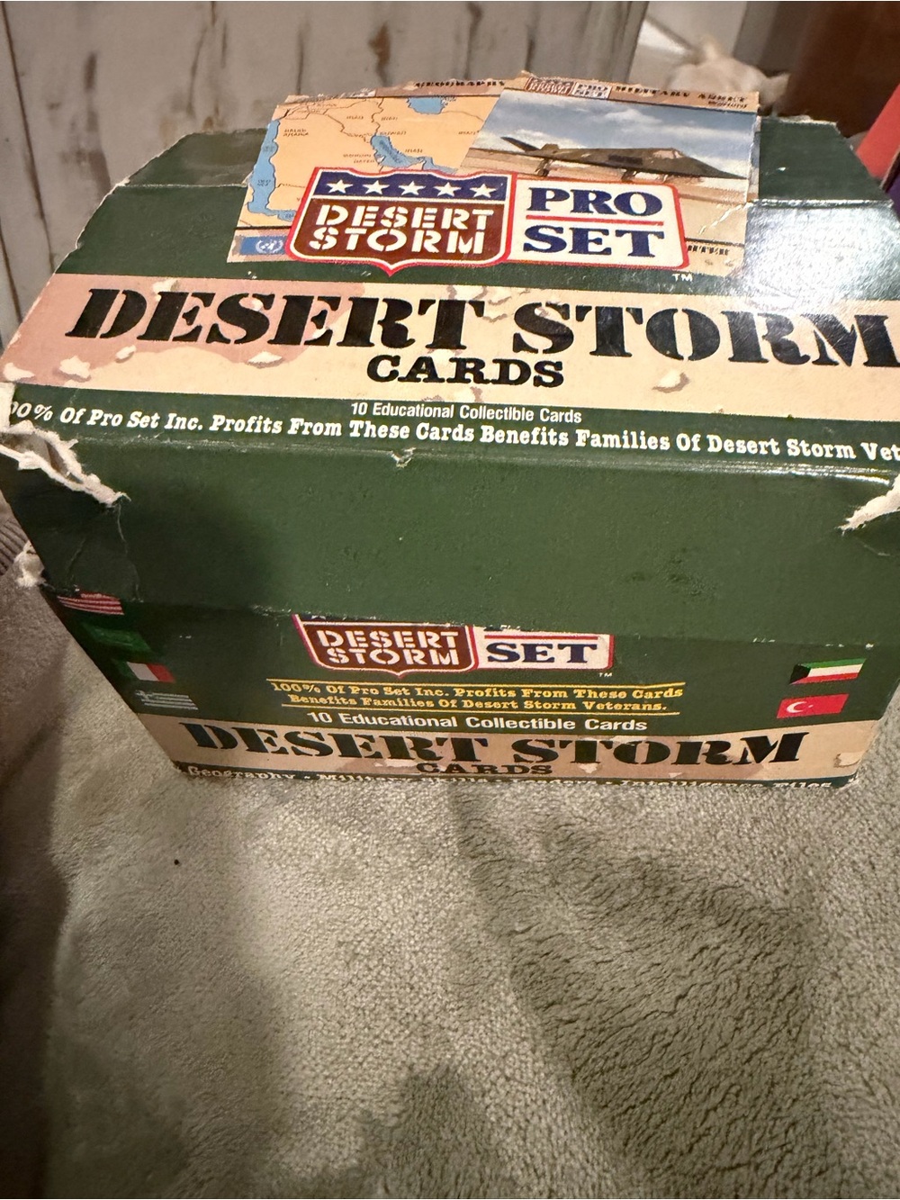 1991 Pro Set Desert Storm Trading Cards Box - 36 Unopened Packs (Open Box)
